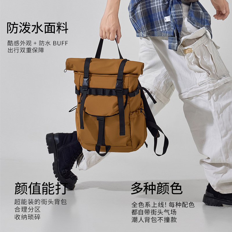 New Men's Roll Mouth Expandabl - Hiking Backpack Waterproof 评论和价格