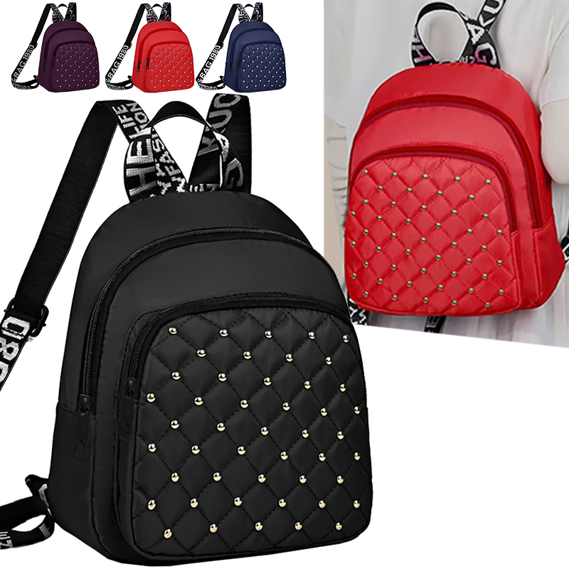 Chic Stylish Studded Backpack  - Canvas Backpack Casual 评论和价格